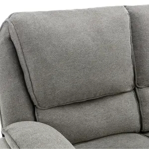 Sydney 3 Seater Fabric Manual Recliner Sofa Grey