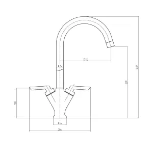 Olicana Kitchen Sink Mixer Tap Lever