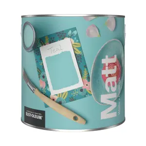 Rust-Oleum Washable Matt Wall Paint - Teal 2.5L