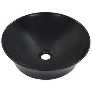 Berkfield Wash Basin 41x12.5 cm Ceramic Black