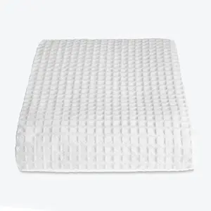 Hotel Waffle Throw Blanket - White, Small