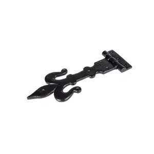 Hammer & Tongs Fleur De Lis T-Hinge - W310mm - Black - Pack of 2