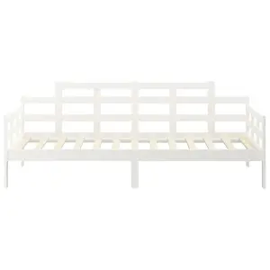 Berkfield Day Bed White Solid Wood Pine 90x200 cm