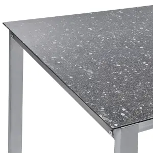 Garden Table Glass Black COSOLETO