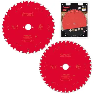 Freud Pro Twin Pack TCT Circular Saw Blades 250mm x 30mm Bore - 40 + 24 Tooth