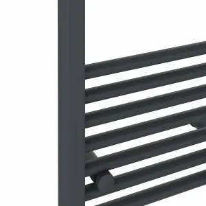 Rinse Modern Bathroom Heated Towel Rail Ladder Radiator 800x400mm Straight for Bathroom Kitchen Anthracite