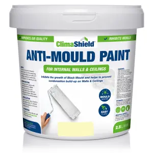 Smartseal - Anti Mould Paint - Devon Cream (2.5L) For Bathroom, Kitchen and Bedroom Walls & Ceilings -Protect Against Mould