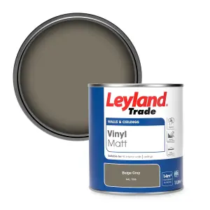 Leyland Trade Vinyl Matt Walls & Ceilings Emulsion Paint Beige Grey (RAL 7006) 1L