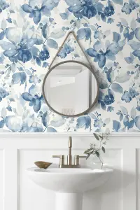 Watercolor Flower Peel and Stick Wallpaper