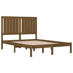 Berkfield Bed Frame Honey Brown Solid Wood Pine 120x200 cm