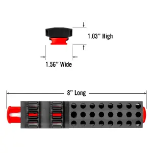 Ernst Bit Buddy 30 Tool Magnetic Screwdriver Bit Storage Organiser Black/Red 5750