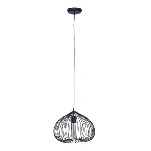 Interiors By Premier Contemporary Black Finish Pendant Light, Effortlessly Maintained Down Light Wall, Versatile Ceiling Light