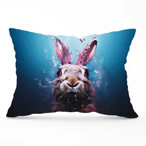 Rabbit Face Splashart Cushions 33cm x 48cm