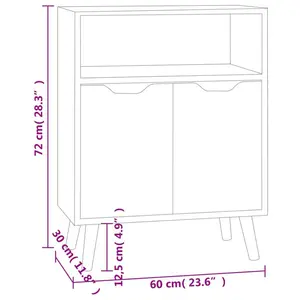 Sideboard 60x30x72 cm Engineered Wood White/Sonoma Oak