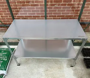 Woodside 2 Tier Galvanised Steel Potting Bench