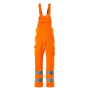 Mascot Safe Light One-Tone Bib & Brace (Hi-Vis Orange)  (42.5) (Leg Length - Long)