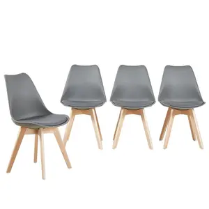 Nero Upholstered Dining Chair (Set of 6) Grey