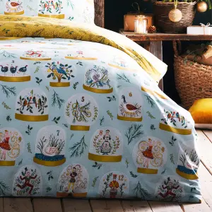 furn. Twelve Days of Christmas Festive Reversible Duvet Cover Set