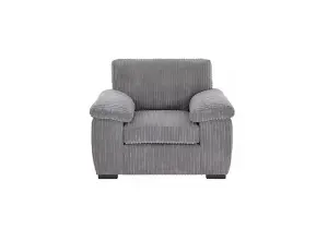 Capri Jumbo Cord Fabric Sofa Grey