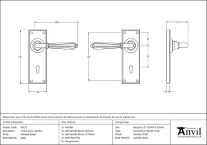 From The Anvil Polished Nickel Hinton Lever Lock Set