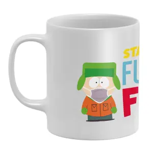 Official South Park STAY BACK SIX FEET White Mug 100% Ceramic, Dishwasher Safe