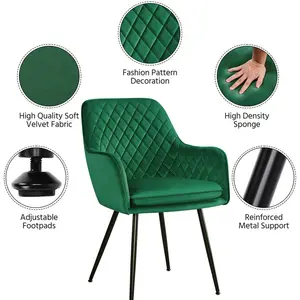  Upholstered Dining Chair (Set of 2) Green