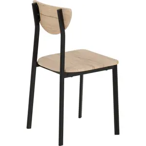 Corrinne Dining Chair (Set of 2) Black/Oak