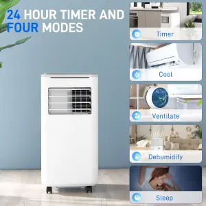 HOMCOM 9000 BTU Portable Air Conditioner Unit with WiFi Smart App, 20m²