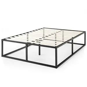 Dekker Minimal Metal Bed - 46 cm High Black / Super King (6')