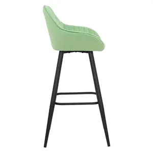 Hennen 76cm Bar Stool Black / Green