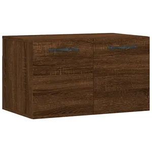 Berkfield Wall Cabinet Brown Oak 60x36.5x35 cm Engineered Wood