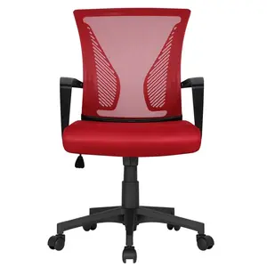 Mid-back Mesh Office Chair Red