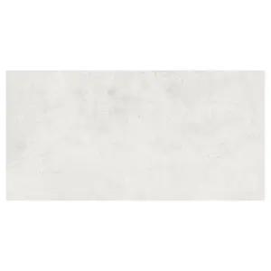 Glen Matt White Concrete Effect Porcelain Outdoor Tile - Pack of 16, 11.52m² - (L)600x(W)1200mm