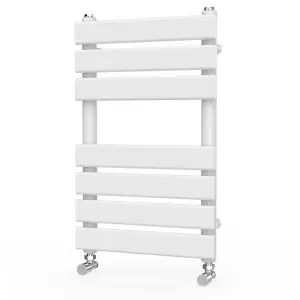 Rinse Flat Panel White Towel Radiator Bathroom Heated Towel Rail 650x400mm