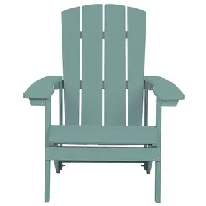 Garden Chair ADIRONDACK with Footstool Turquoise