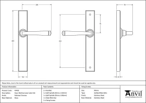 From The Anvil Polished Chrome Avon Slimline Lever Latch Set