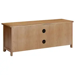 Berkfield TV Cabinet 110x35x44 cm Solid Oak Wood