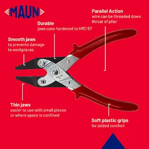 Maun Thin Jaws Parallel Plier 160 mm