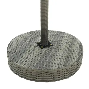 Berkfield Garden Table Grey 60.5x106 cm Poly Rattan