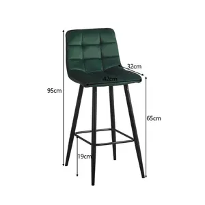 Breyson 65cm Bar Stool (Set of 2) Green