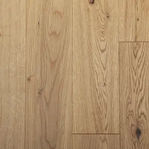 GoodHome Visby Modern Blond Oak effect Real wood top layer flooring