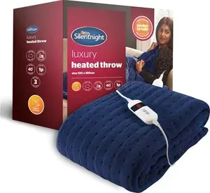 Silentnight Heated Throw - Navy