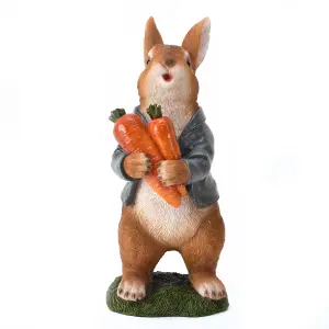 Country Living Rabbit with Bunch of Carrots Ornament