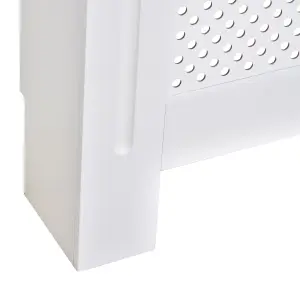 HOMCOM Radiator Cover Heating Cabinet Solid MDF Small Sized White Modern Home