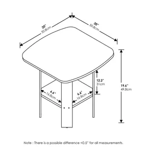 Alastair Side Table (Set of 2) White / White