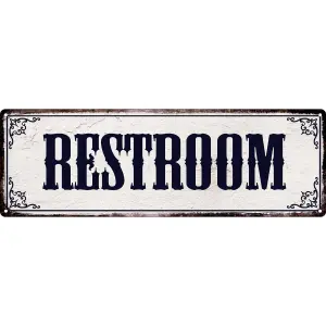 Grindstore Restroom Plaque Cream/Dark Navy (One Size)