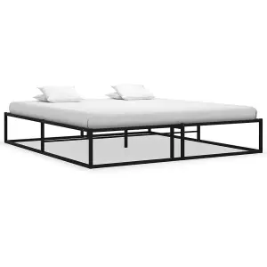 Berkfield Bed Frame Black Metal 180x200 cm 6FT Super King