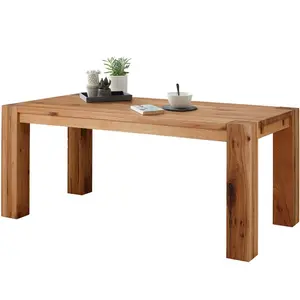 Briar Extendable Dining Table Brown / 74cm H x 180cm W x 90cm D