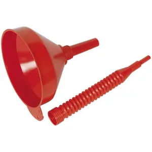 200mm Polyethylene Funnel with Flexible Spout and Filter - Ideal for Vehicles