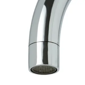 Wain Chrome effect Kitchen Twin lever Tap